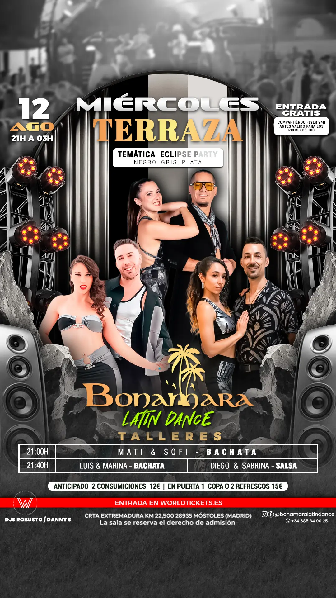 MIÉRCOLES TERRAZA BONAMARA LATIN DANCE  ECLIPSE PARTY